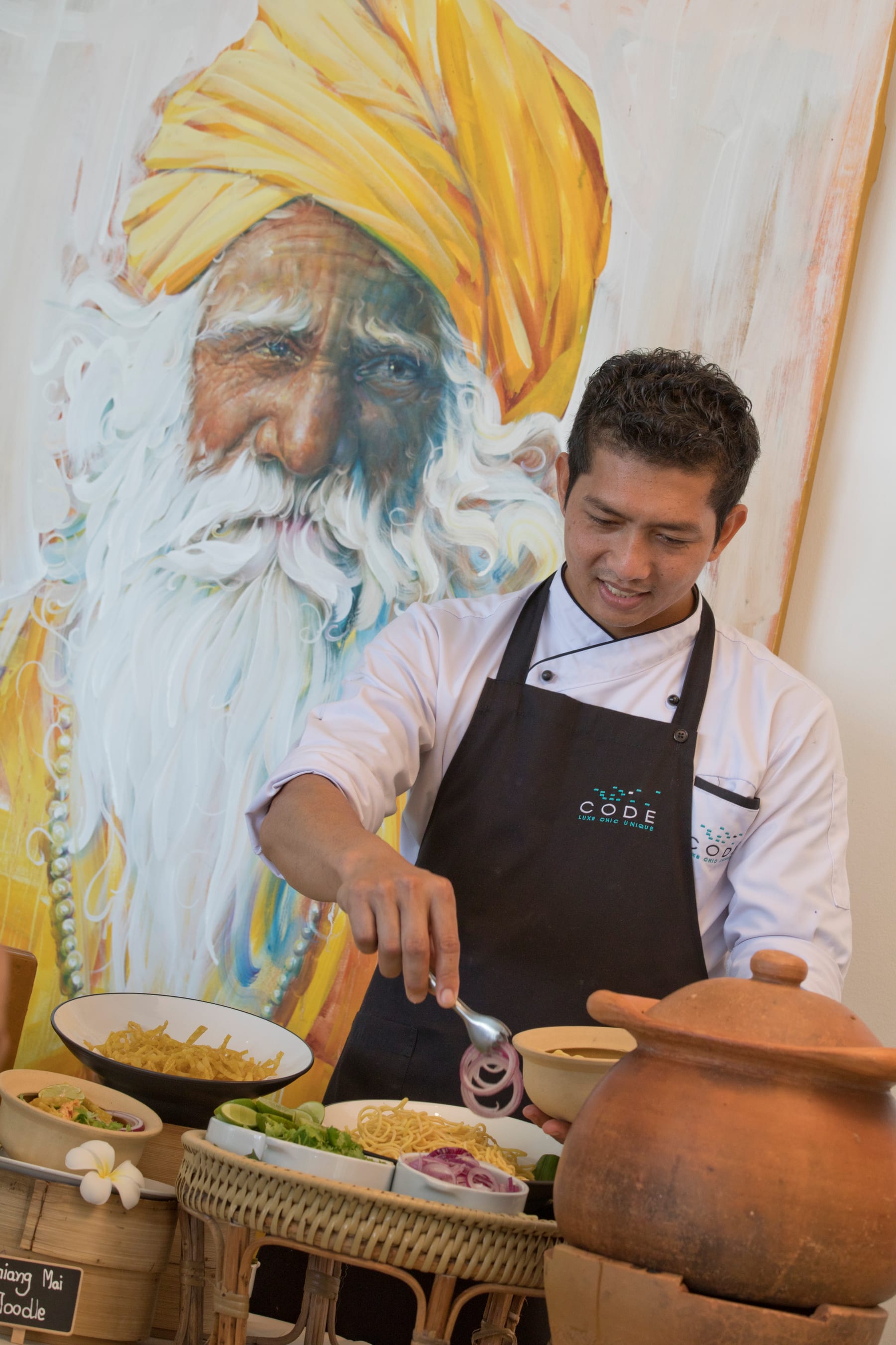 Chef at work in the CODE kitchen